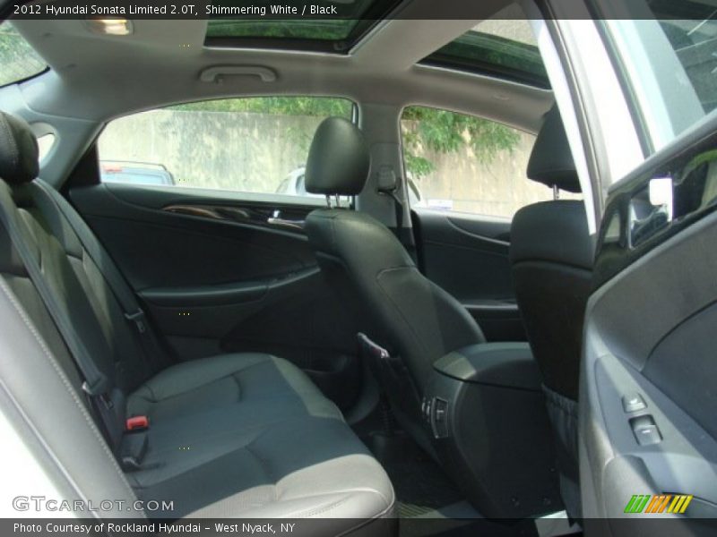 Shimmering White / Black 2012 Hyundai Sonata Limited 2.0T