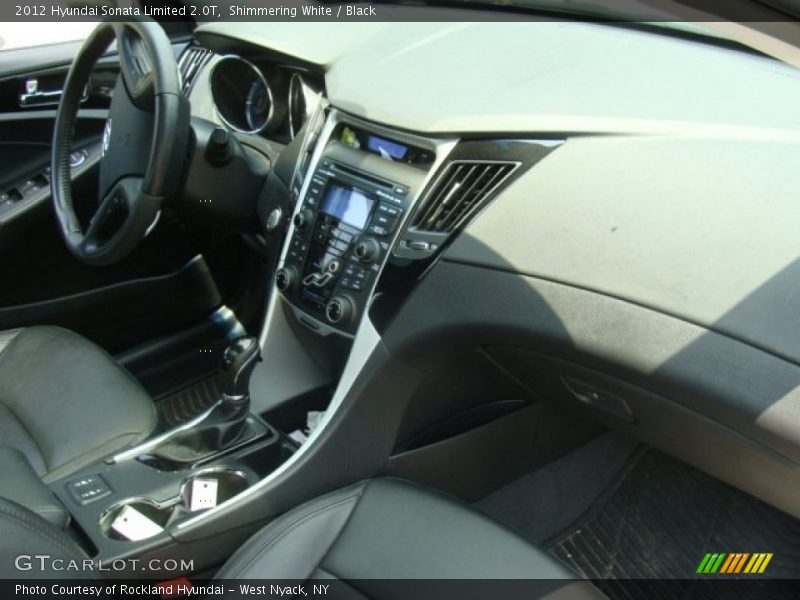 Shimmering White / Black 2012 Hyundai Sonata Limited 2.0T