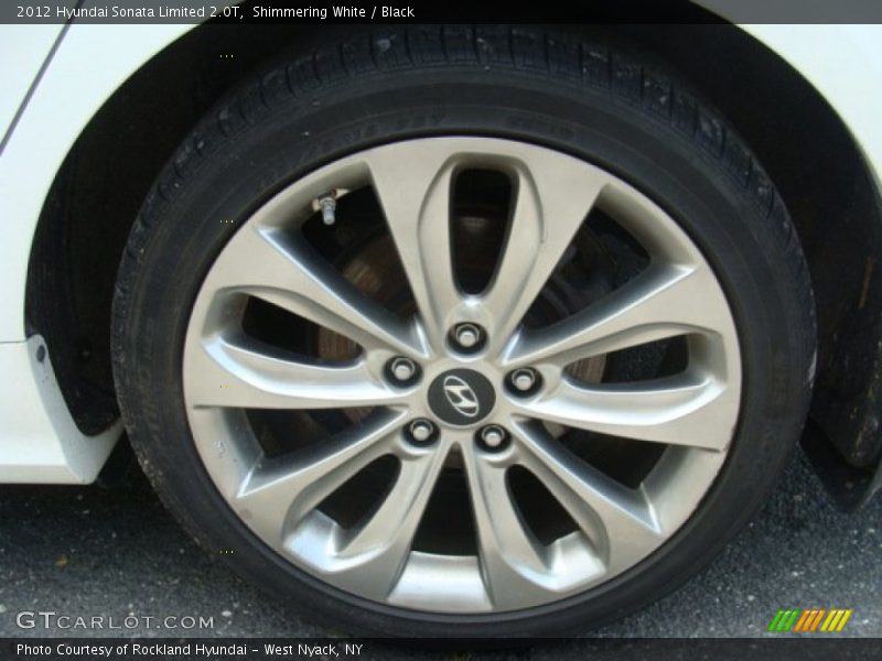 Shimmering White / Black 2012 Hyundai Sonata Limited 2.0T