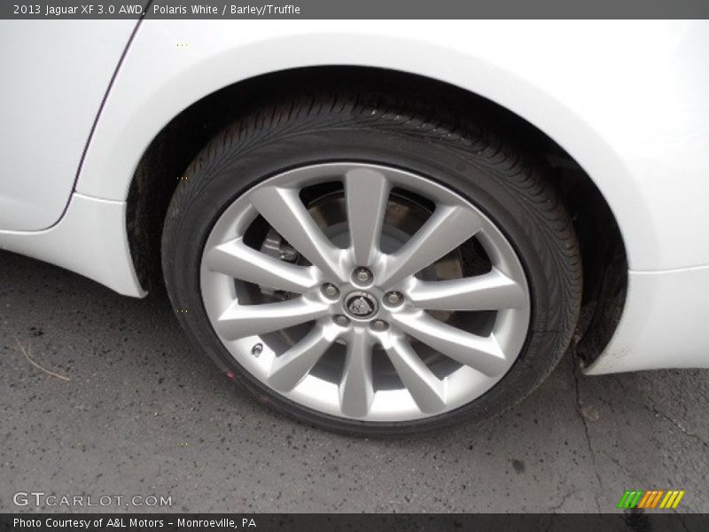 Polaris White / Barley/Truffle 2013 Jaguar XF 3.0 AWD