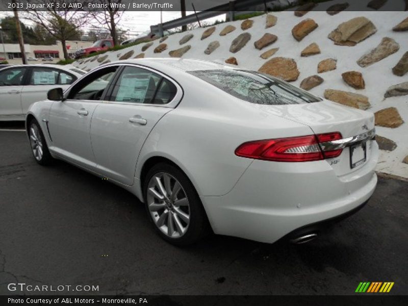 Polaris White / Barley/Truffle 2013 Jaguar XF 3.0 AWD
