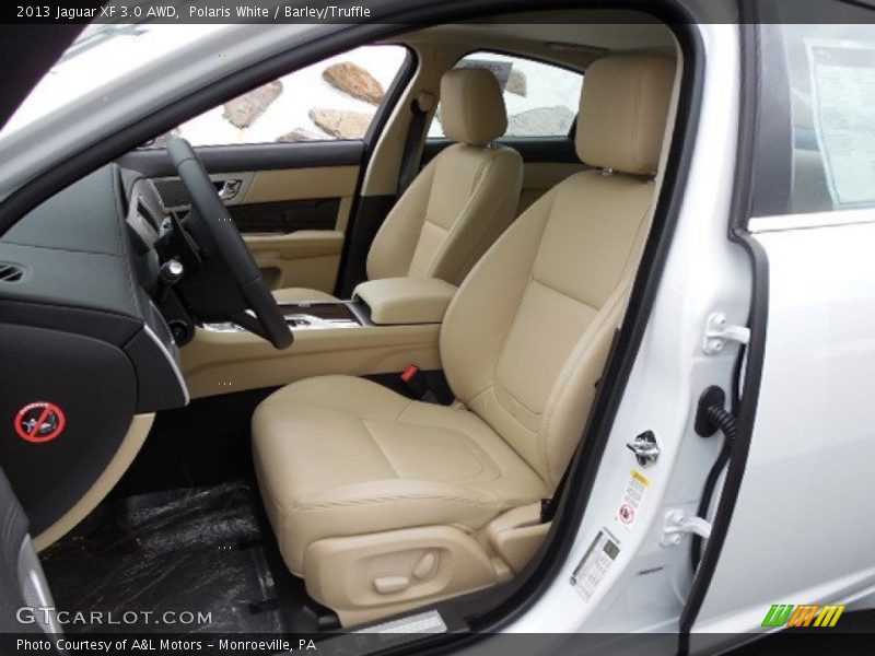 Polaris White / Barley/Truffle 2013 Jaguar XF 3.0 AWD