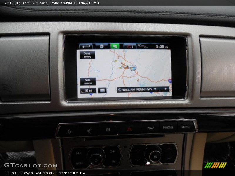 Polaris White / Barley/Truffle 2013 Jaguar XF 3.0 AWD
