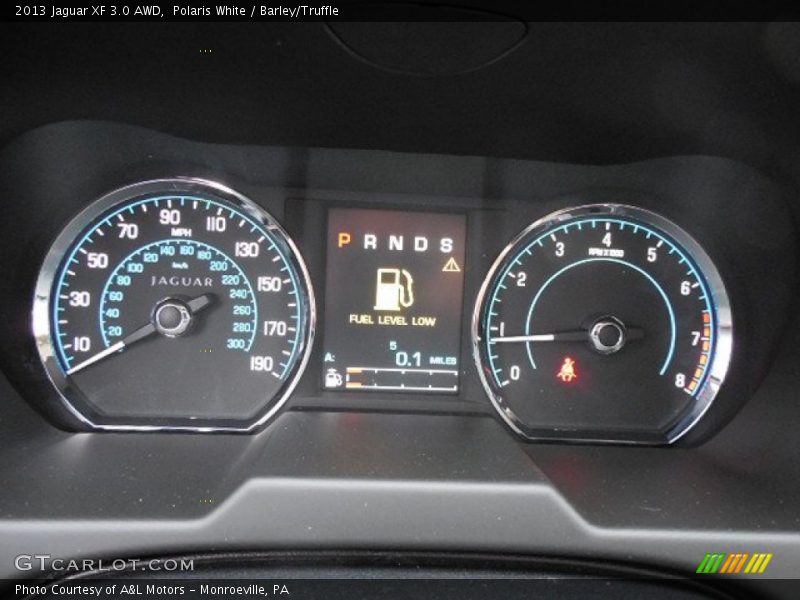 Polaris White / Barley/Truffle 2013 Jaguar XF 3.0 AWD