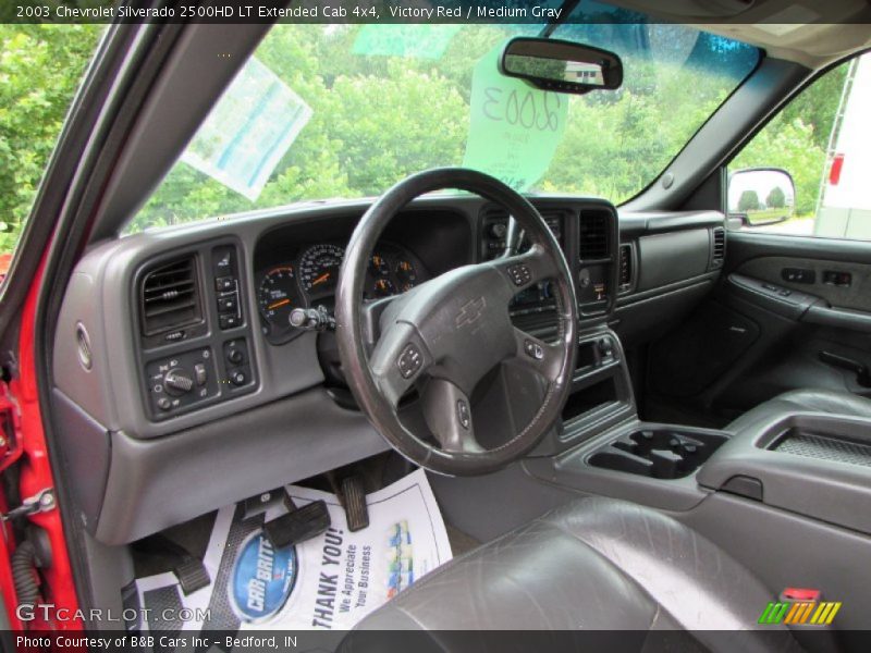 Victory Red / Medium Gray 2003 Chevrolet Silverado 2500HD LT Extended Cab 4x4