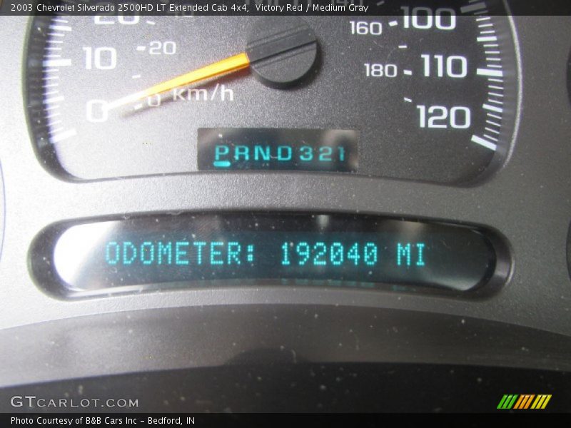 Victory Red / Medium Gray 2003 Chevrolet Silverado 2500HD LT Extended Cab 4x4