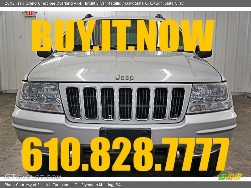 Bright Silver Metallic / Dark Slate Gray/Light Slate Gray 2003 Jeep Grand Cherokee Overland 4x4