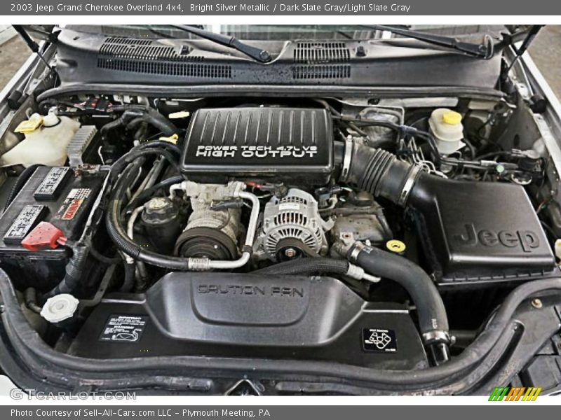 Bright Silver Metallic / Dark Slate Gray/Light Slate Gray 2003 Jeep Grand Cherokee Overland 4x4