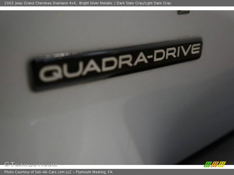 Bright Silver Metallic / Dark Slate Gray/Light Slate Gray 2003 Jeep Grand Cherokee Overland 4x4