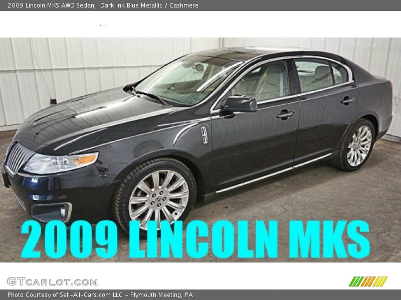 Dark Ink Blue Metallic / Cashmere 2009 Lincoln MKS AWD Sedan