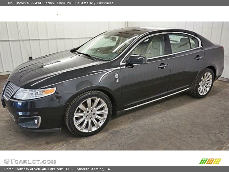 Dark Ink Blue Metallic / Cashmere 2009 Lincoln MKS AWD Sedan