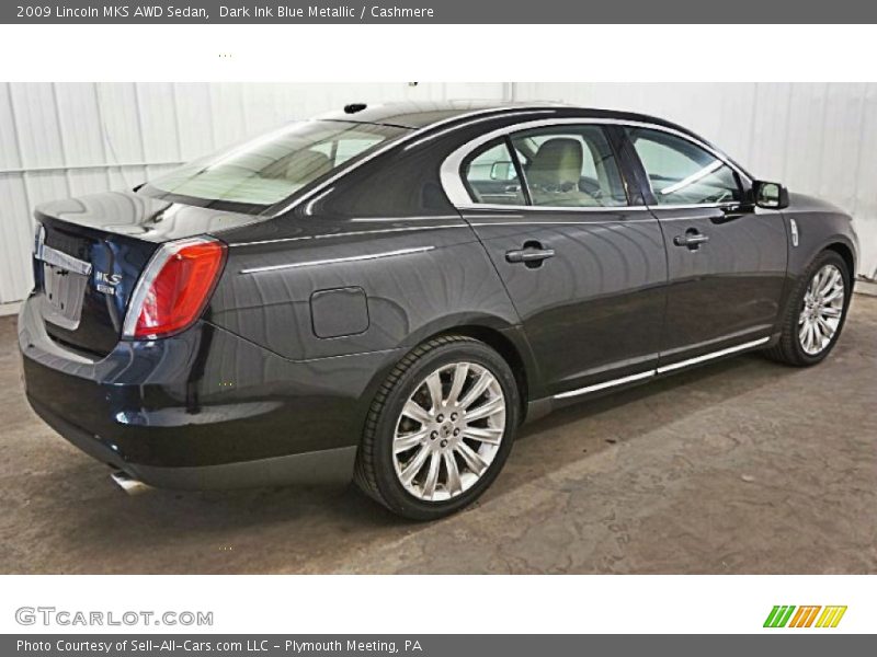 Dark Ink Blue Metallic / Cashmere 2009 Lincoln MKS AWD Sedan