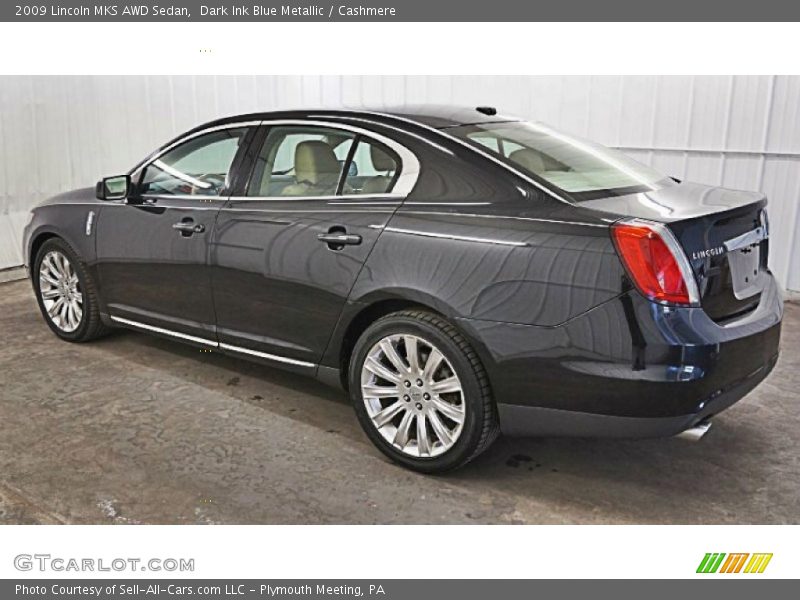 Dark Ink Blue Metallic / Cashmere 2009 Lincoln MKS AWD Sedan