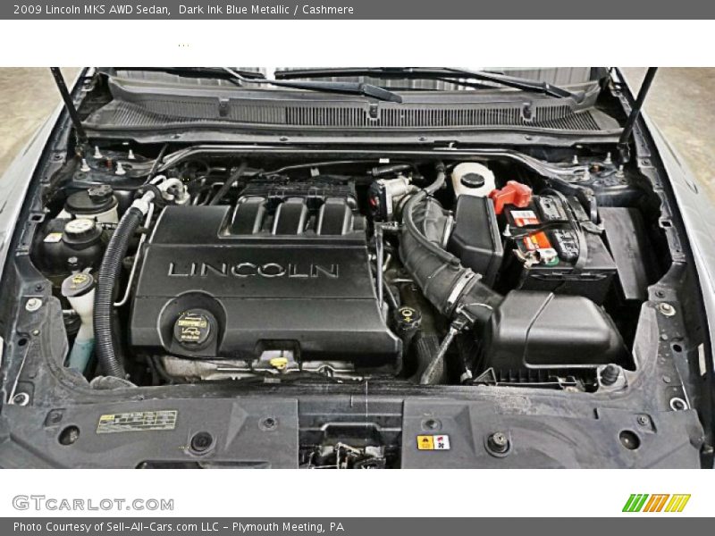 Dark Ink Blue Metallic / Cashmere 2009 Lincoln MKS AWD Sedan