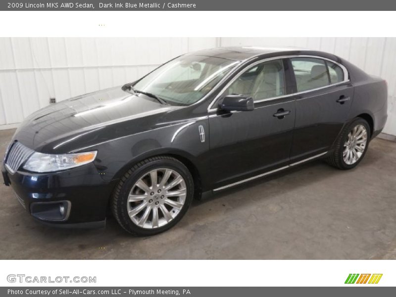 Dark Ink Blue Metallic / Cashmere 2009 Lincoln MKS AWD Sedan