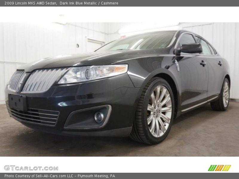 Dark Ink Blue Metallic / Cashmere 2009 Lincoln MKS AWD Sedan