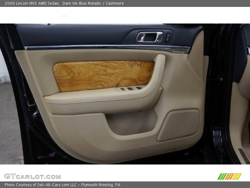 Dark Ink Blue Metallic / Cashmere 2009 Lincoln MKS AWD Sedan