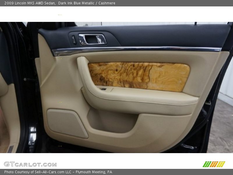 Dark Ink Blue Metallic / Cashmere 2009 Lincoln MKS AWD Sedan