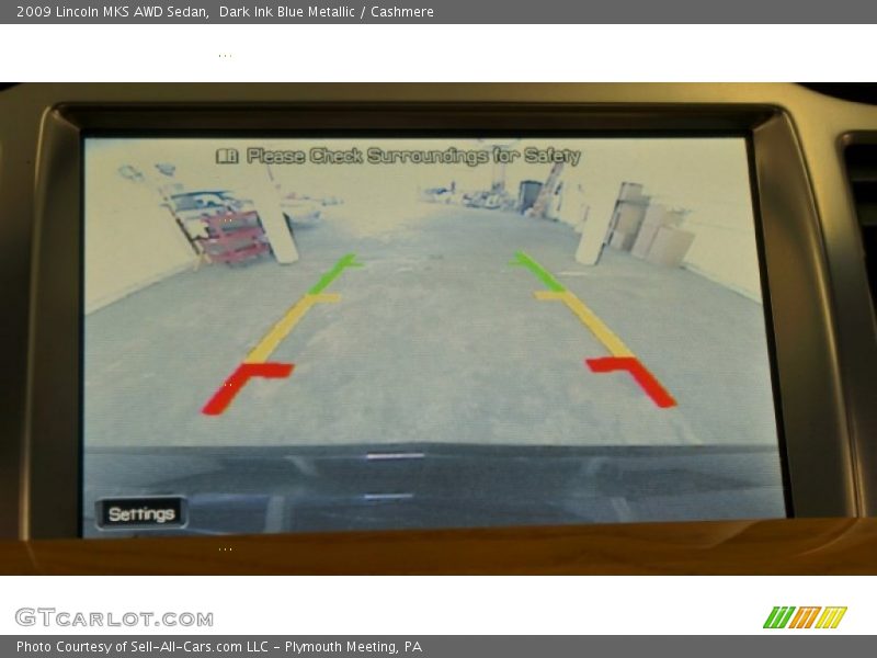 Dark Ink Blue Metallic / Cashmere 2009 Lincoln MKS AWD Sedan