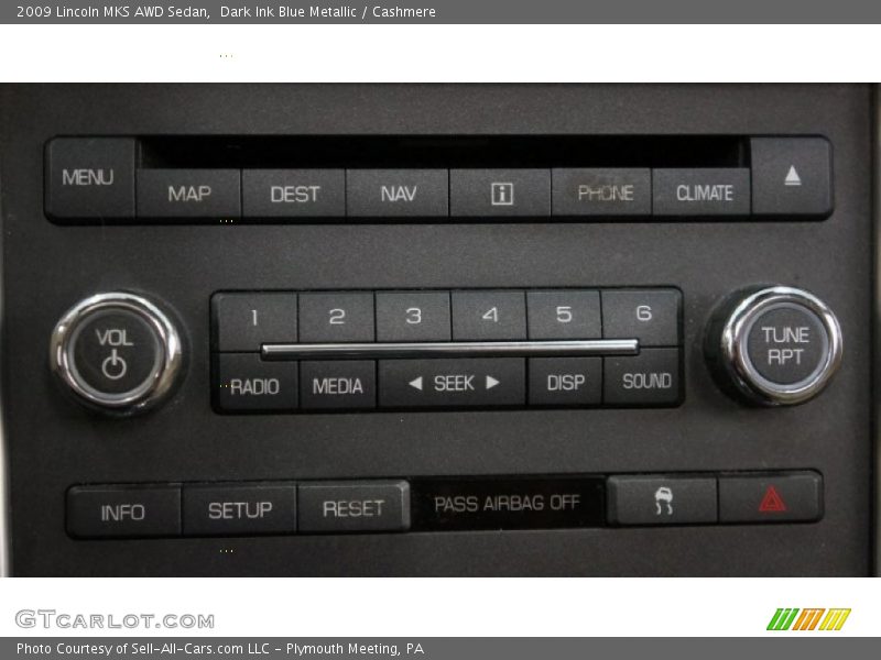 Dark Ink Blue Metallic / Cashmere 2009 Lincoln MKS AWD Sedan