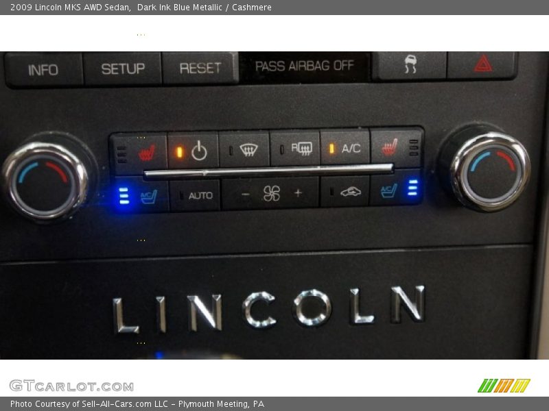 Dark Ink Blue Metallic / Cashmere 2009 Lincoln MKS AWD Sedan