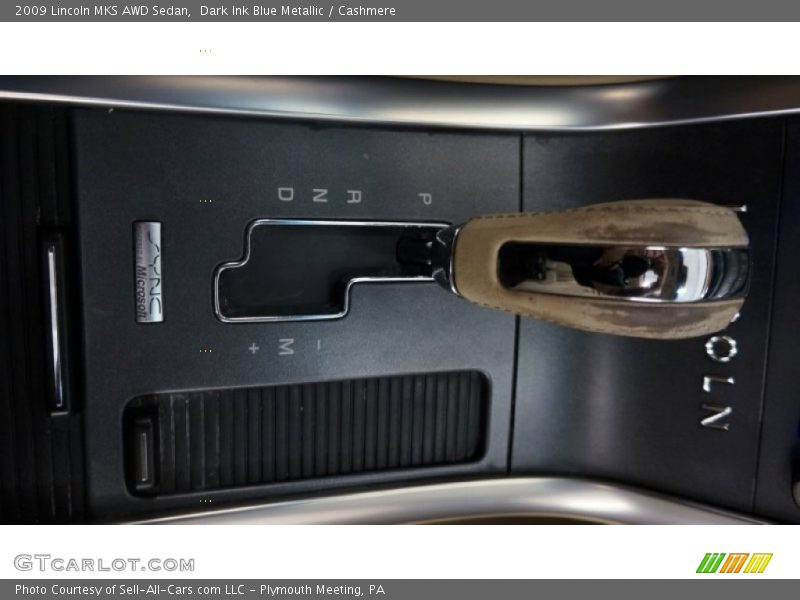 Dark Ink Blue Metallic / Cashmere 2009 Lincoln MKS AWD Sedan