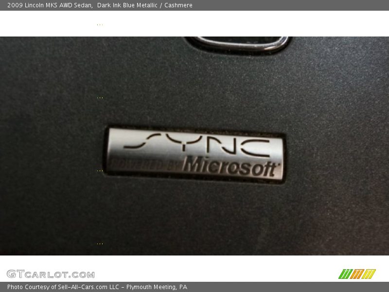 Dark Ink Blue Metallic / Cashmere 2009 Lincoln MKS AWD Sedan