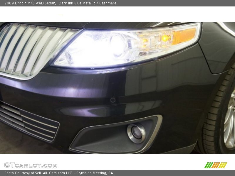 Dark Ink Blue Metallic / Cashmere 2009 Lincoln MKS AWD Sedan