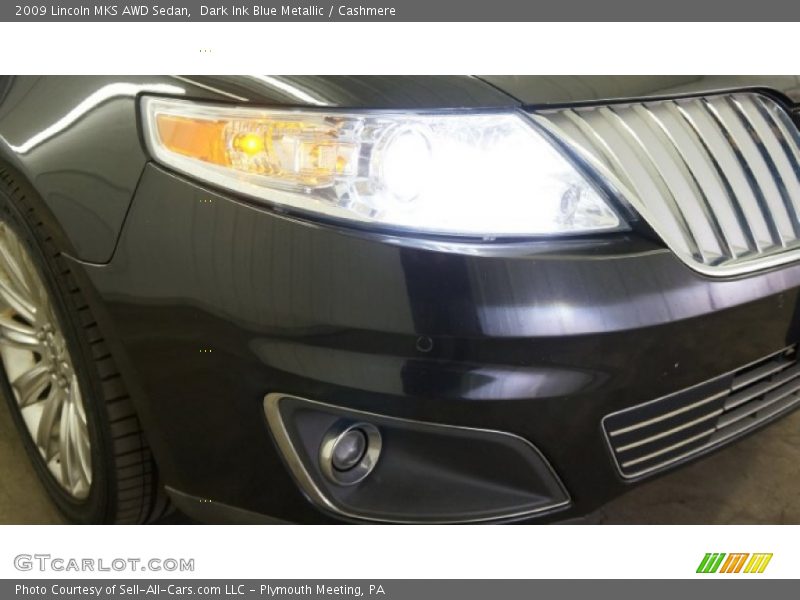 Dark Ink Blue Metallic / Cashmere 2009 Lincoln MKS AWD Sedan