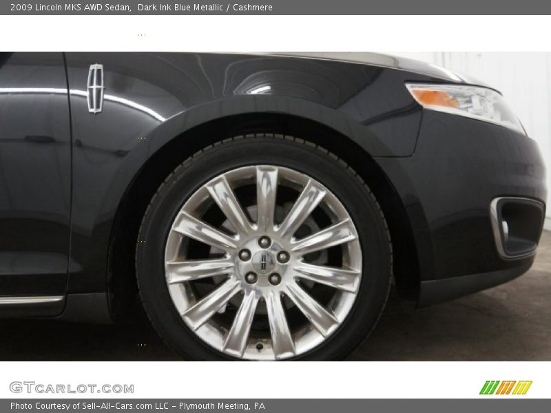 Dark Ink Blue Metallic / Cashmere 2009 Lincoln MKS AWD Sedan
