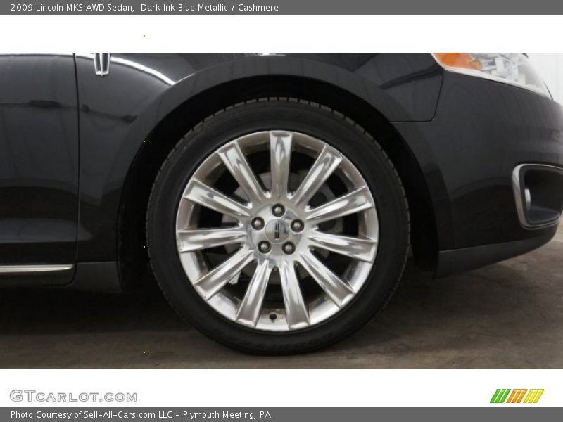 Dark Ink Blue Metallic / Cashmere 2009 Lincoln MKS AWD Sedan