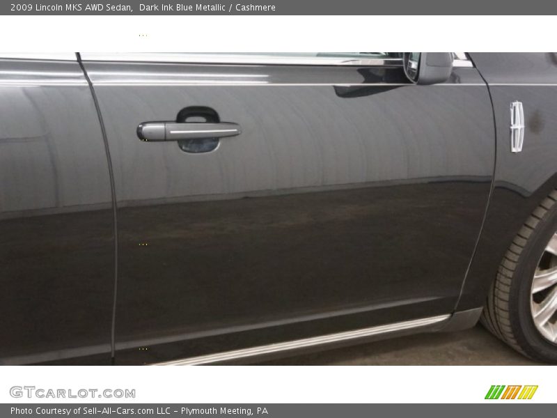 Dark Ink Blue Metallic / Cashmere 2009 Lincoln MKS AWD Sedan