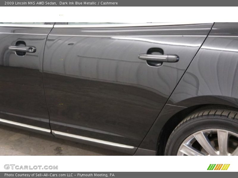 Dark Ink Blue Metallic / Cashmere 2009 Lincoln MKS AWD Sedan