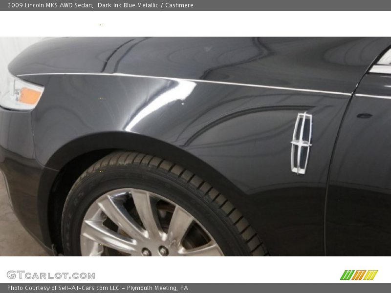Dark Ink Blue Metallic / Cashmere 2009 Lincoln MKS AWD Sedan