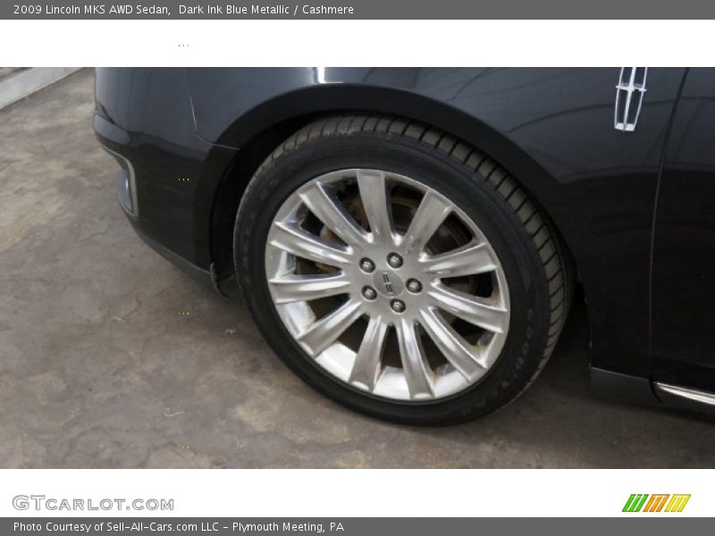 Dark Ink Blue Metallic / Cashmere 2009 Lincoln MKS AWD Sedan