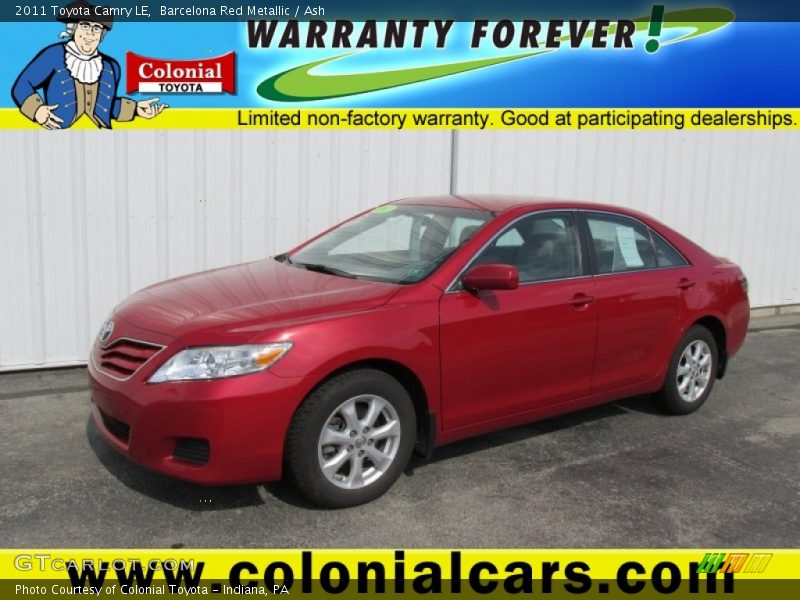 Barcelona Red Metallic / Ash 2011 Toyota Camry LE