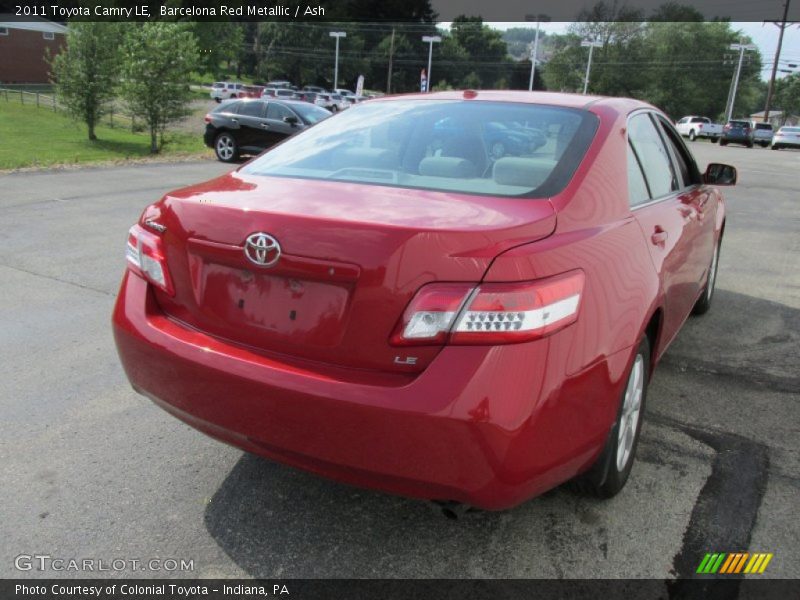 Barcelona Red Metallic / Ash 2011 Toyota Camry LE