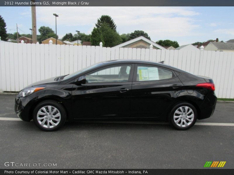 Midnight Black / Gray 2012 Hyundai Elantra GLS
