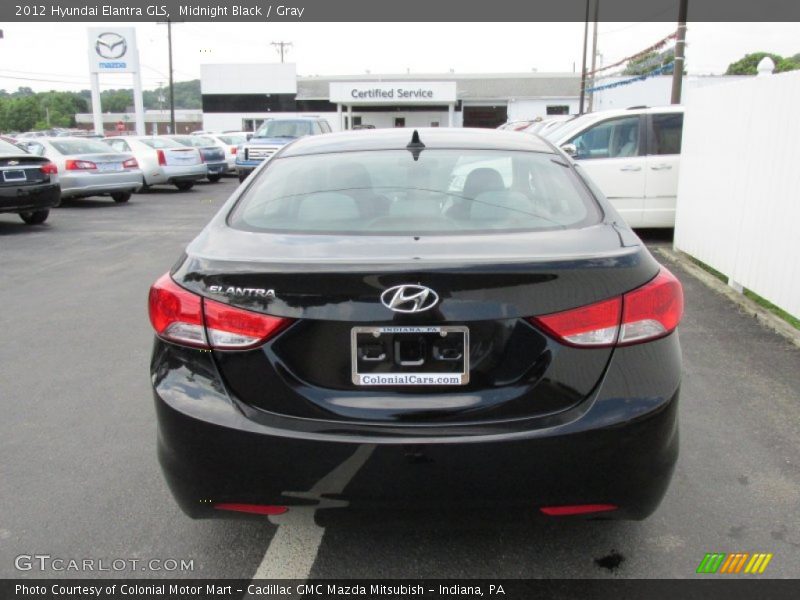 Midnight Black / Gray 2012 Hyundai Elantra GLS