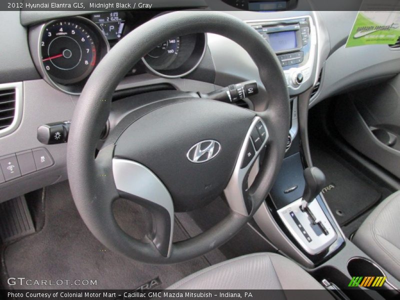 Midnight Black / Gray 2012 Hyundai Elantra GLS