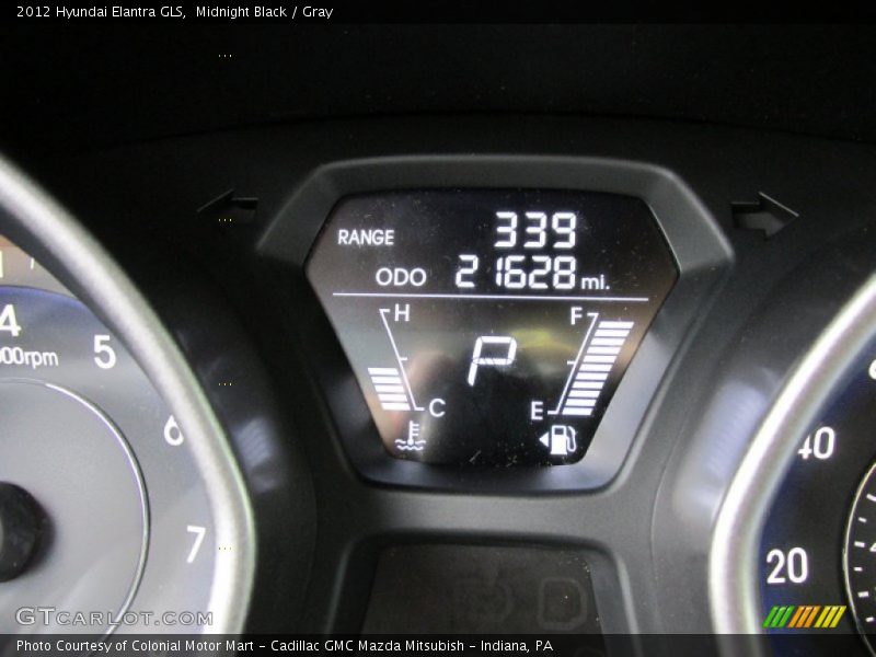 Midnight Black / Gray 2012 Hyundai Elantra GLS