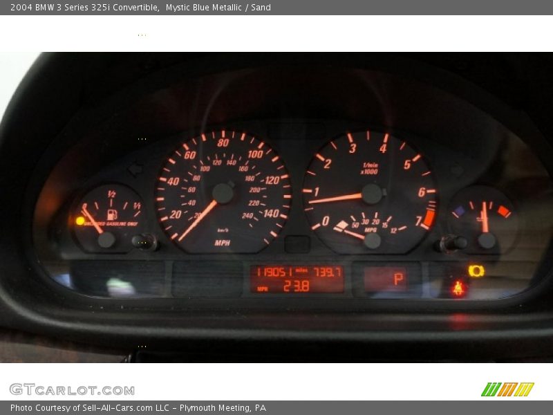 Mystic Blue Metallic / Sand 2004 BMW 3 Series 325i Convertible