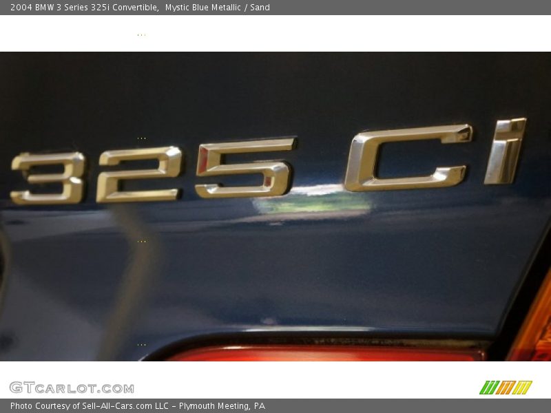 Mystic Blue Metallic / Sand 2004 BMW 3 Series 325i Convertible
