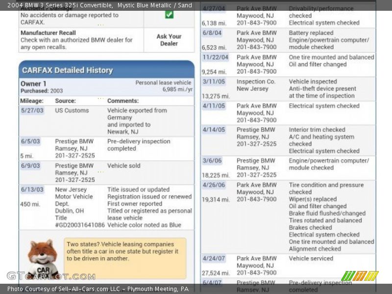Mystic Blue Metallic / Sand 2004 BMW 3 Series 325i Convertible