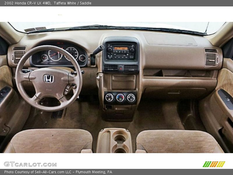 Taffeta White / Saddle 2002 Honda CR-V LX 4WD