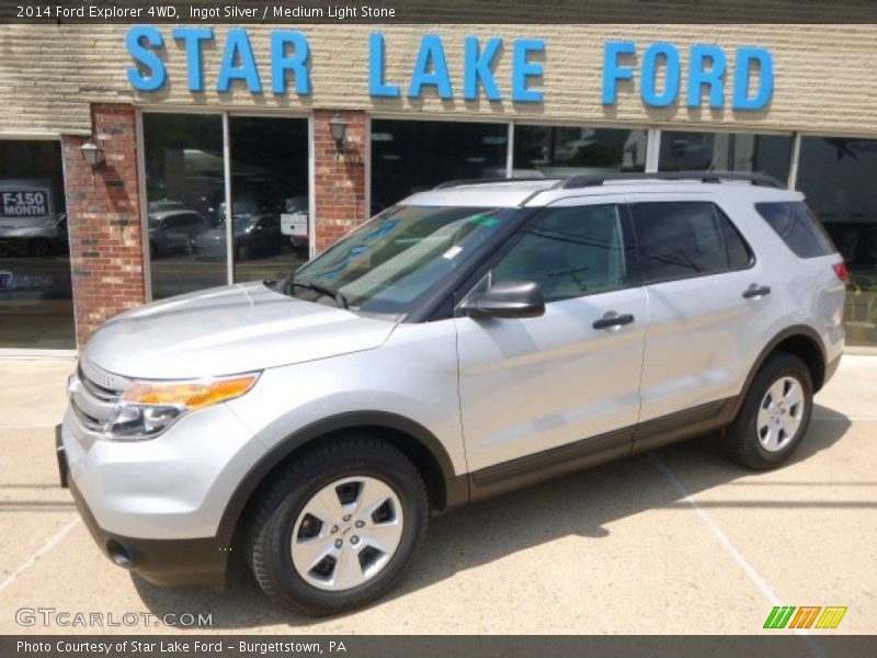 Ingot Silver / Medium Light Stone 2014 Ford Explorer 4WD