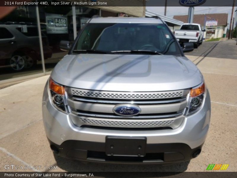 Ingot Silver / Medium Light Stone 2014 Ford Explorer 4WD