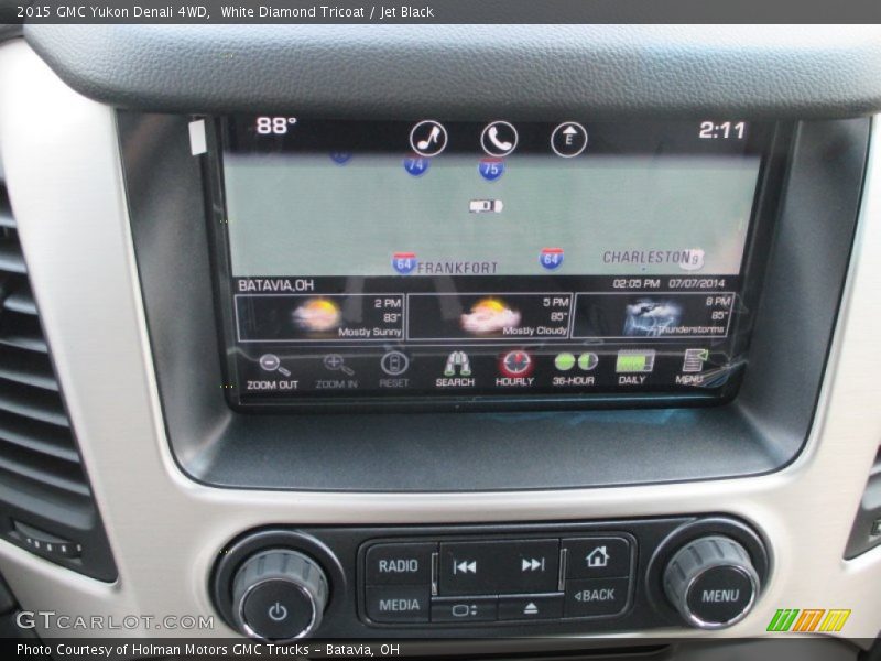 White Diamond Tricoat / Jet Black 2015 GMC Yukon Denali 4WD