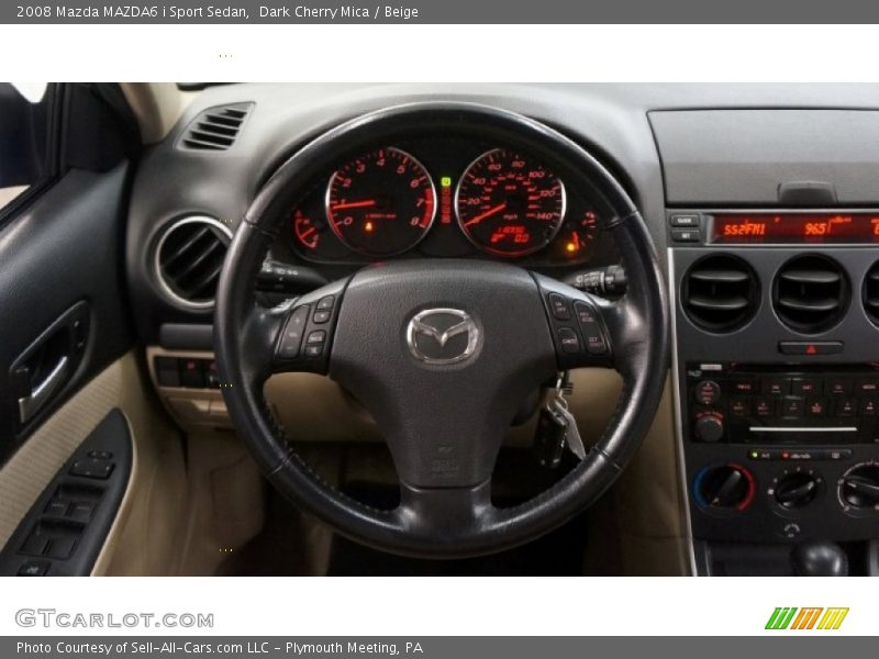 Dark Cherry Mica / Beige 2008 Mazda MAZDA6 i Sport Sedan
