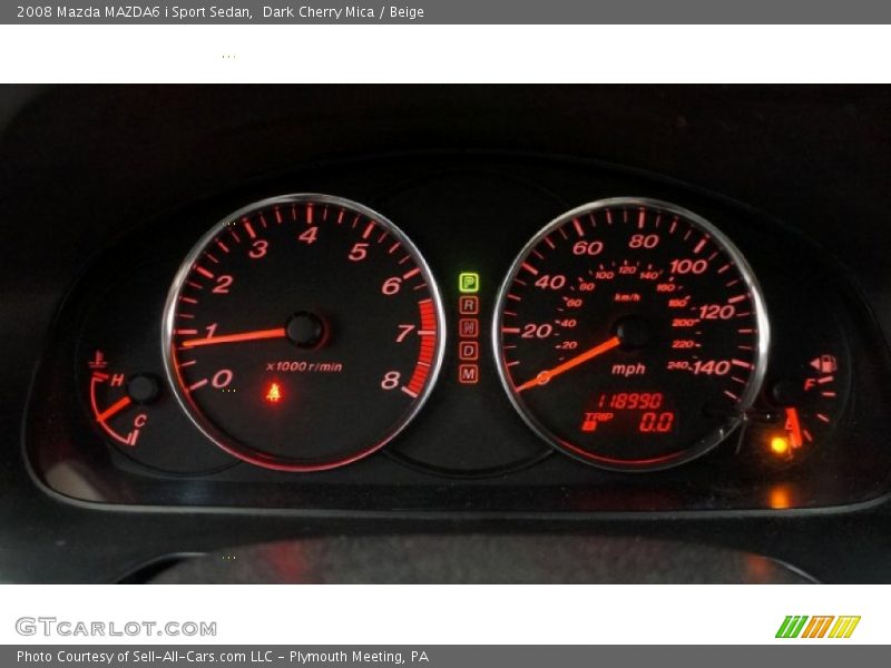 Dark Cherry Mica / Beige 2008 Mazda MAZDA6 i Sport Sedan